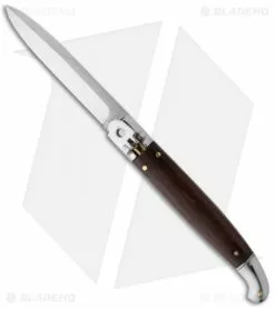SKM 9.5" Fancy Lever Lock Automatic Knife Palisander Wood (4" Satin Bayo)