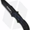 Smith & Wesson Black Ops Smoked Blue Tanto Knife (3.35" Black Plain) SWBLOP3TBL