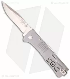 SOG SlimJim Bead Blast Assisted Opening Knife (3.18" Satin) SJ-31