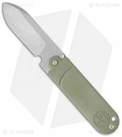 Serge Panchenko Bean Flipper OD Green G-10 (2" Tumbled)