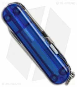 Victorinox Swiss Army Knife Signature II Translucent Sapphire 55192 -Bladehq Knives Sales victorinox signature II translucent sapphire 55192 BHQ 47359 er spine