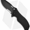 Zero Tolerance 0350ST Assisted Opening Knife Black G-10 (3.25" Black Serr) ZT